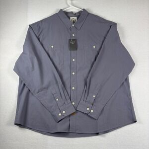 Dubinik Mens 3XL Long Sleeve Button Down Shirt Dual Pocket Dusty Purple NWT
